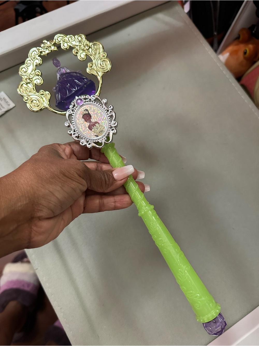 Disney Princess Tiana Green and Purple Magic Wand